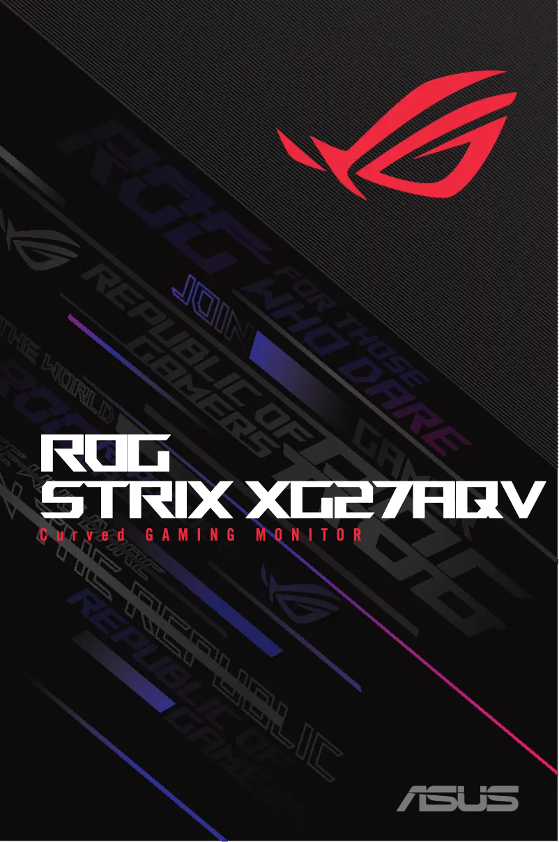 Page n°1 - Manuel utilisateur Asus ROG Swift XG27AQV