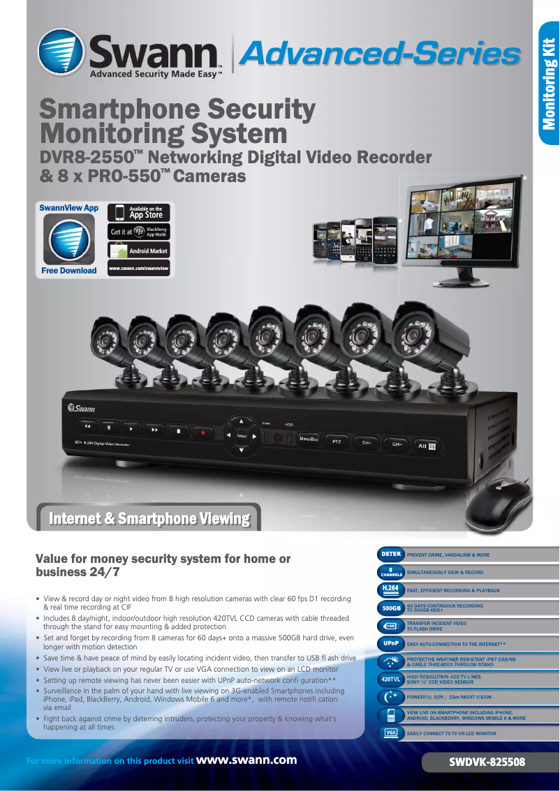 Página 1 del manual Instrucciones / montaje Swann SWDVK-825508