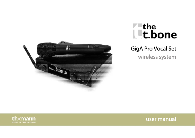 Page n°1 - Manuel utilisateur the t.bone GigA Pro Vocal Set