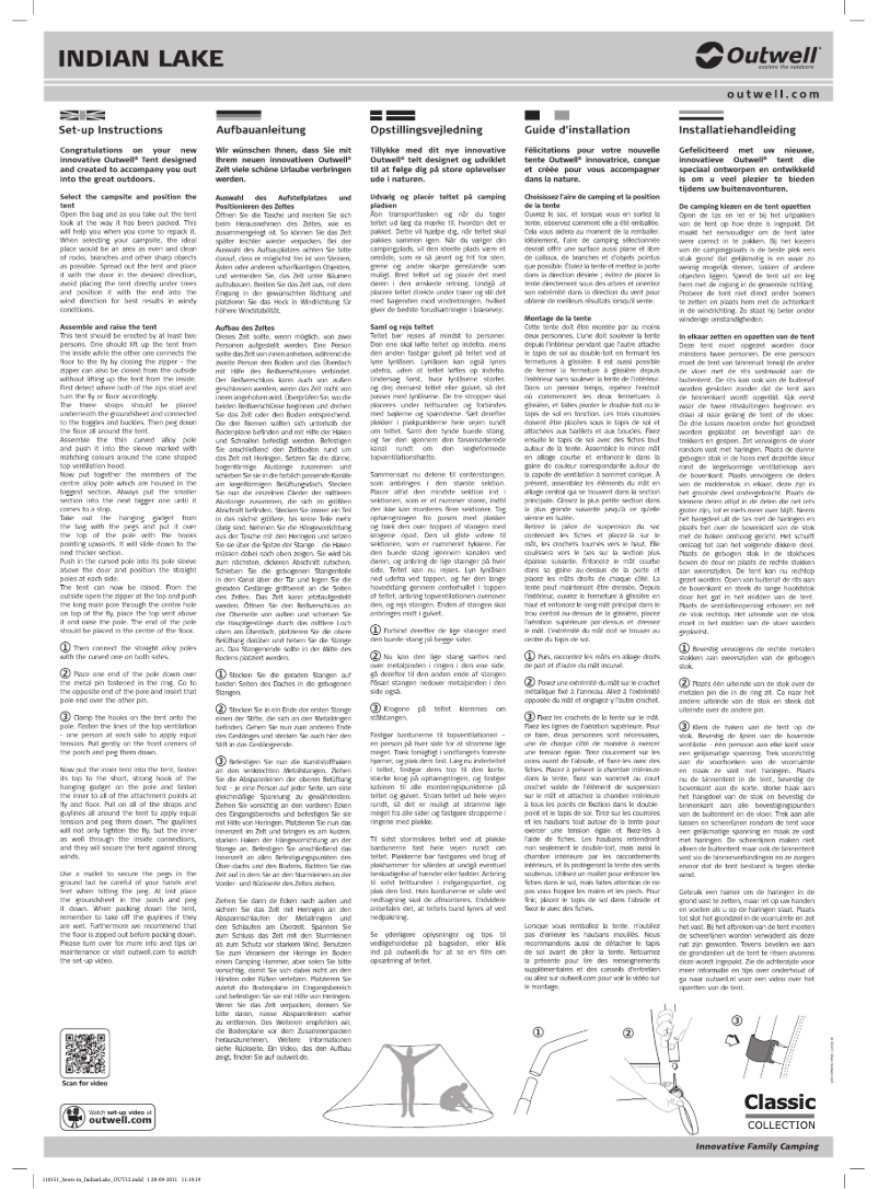 Página 1 del manual Manual de usuario Outwell Classic Indian Lake