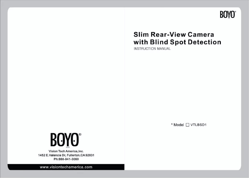 Page 1 de la notice Manuel utilisateur Boyo VTLBSD1