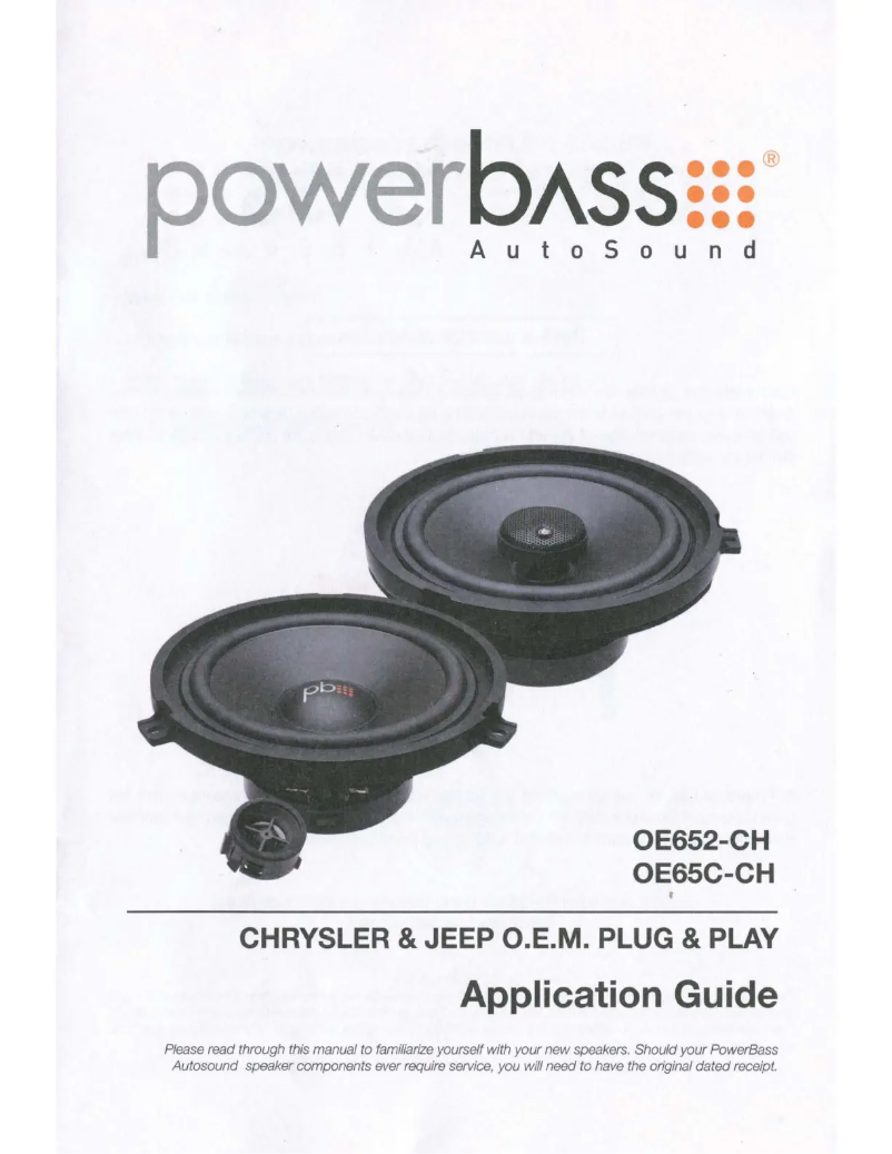 Page 1 de la notice Manuel utilisateur PowerBass OE65C-CH