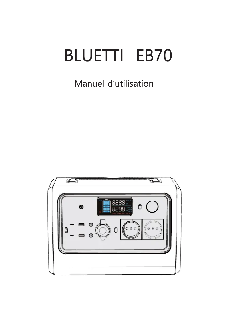 Page 1 de la notice Manuel utilisateur Bluetti EB70