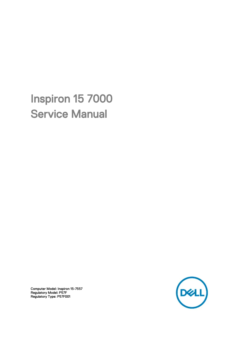 Image de la première page du manuel de l'appareil Inspiron 7557