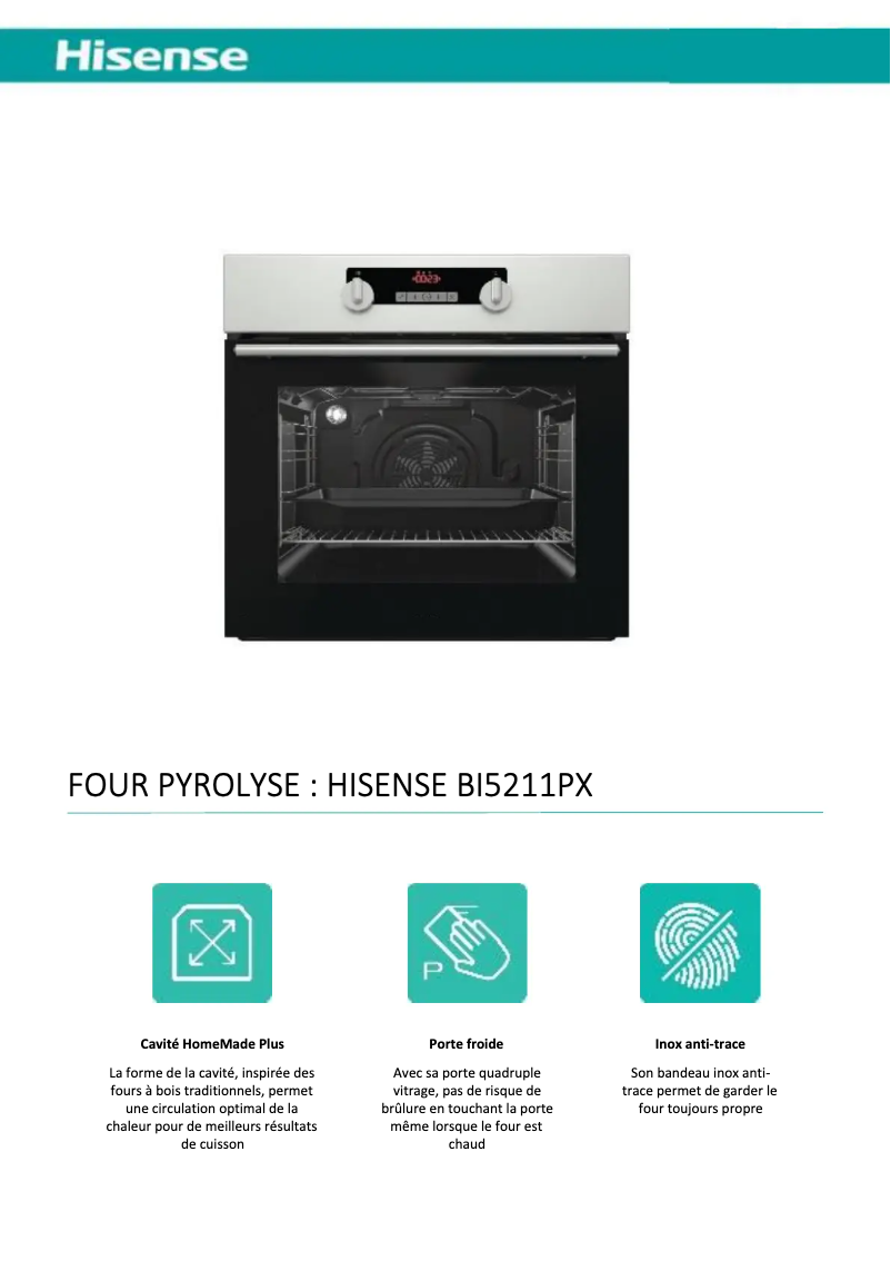 Page n°1 - Manuel utilisateur Hisense BI5211PX