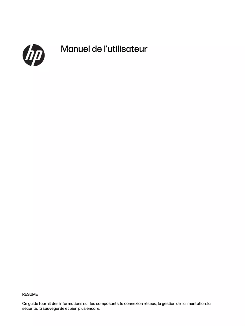 Page 1 de la notice Instructions de sécurité HP EliteBook 840 G10