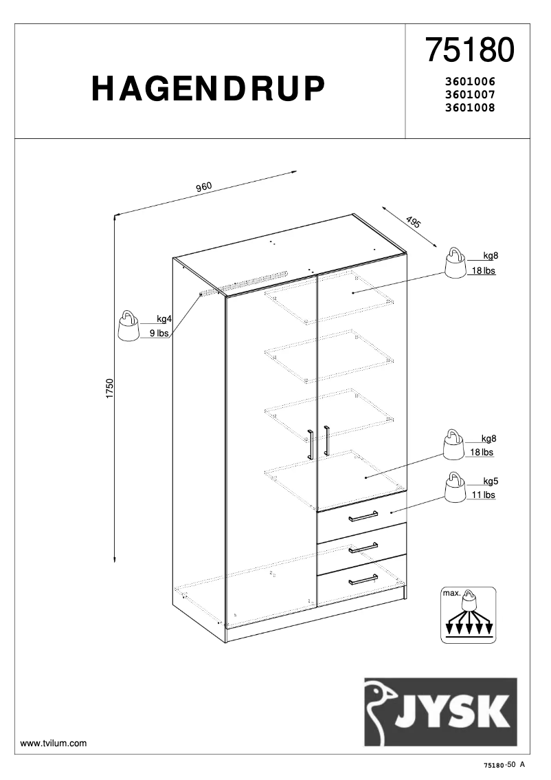 Imagen de la primera página del manual del dispositivo Hagendrup (96x175x50)