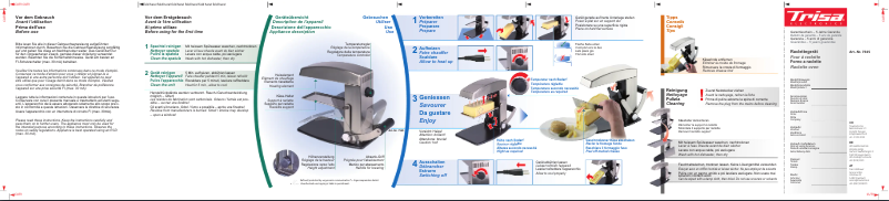 Page n°1 - Manuel utilisateur Trisa Raclette 7545-75
