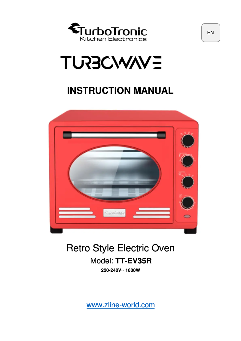 Page 1 de la notice Manuel utilisateur TurboTronic TurboWave TT-EV35R