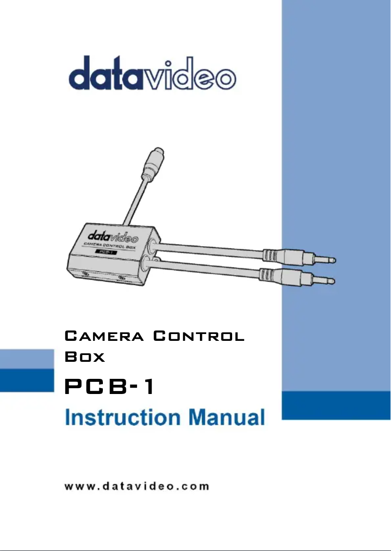 Page n°1 - Manuel utilisateur DataVideo PCB-1