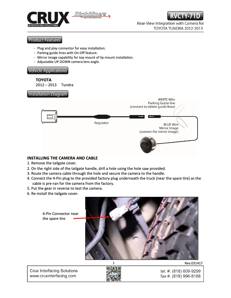 Imagen de la primera página del manual del dispositivo RVCTY-71D