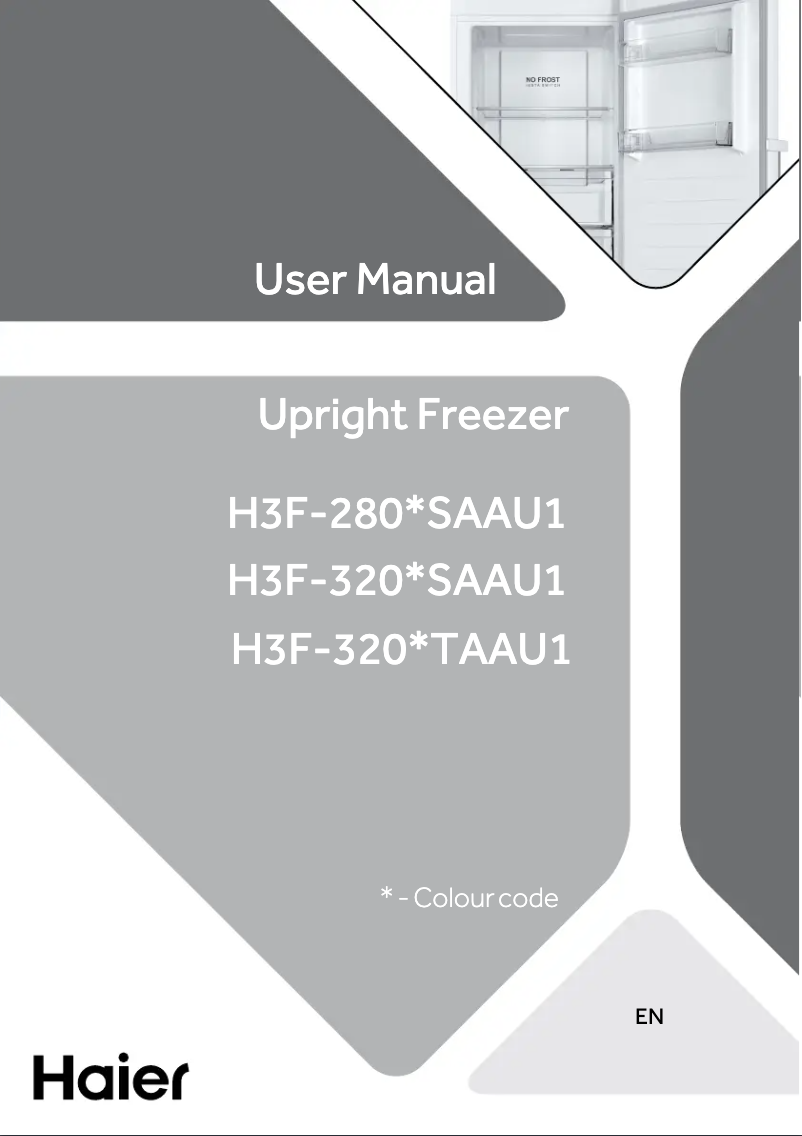 Image de la première page du manuel de l'appareil H3F-320WSAAU1