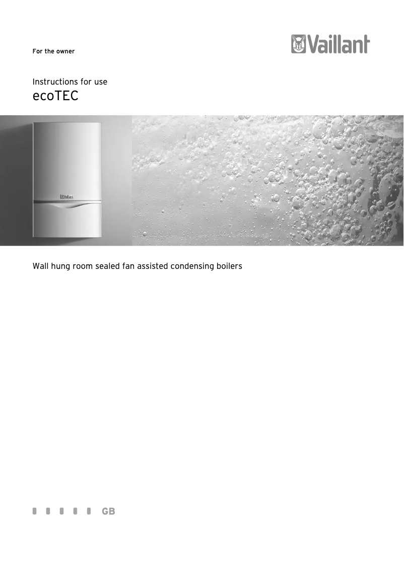 Image de la première page du manuel de l'appareil ecoTEC plus