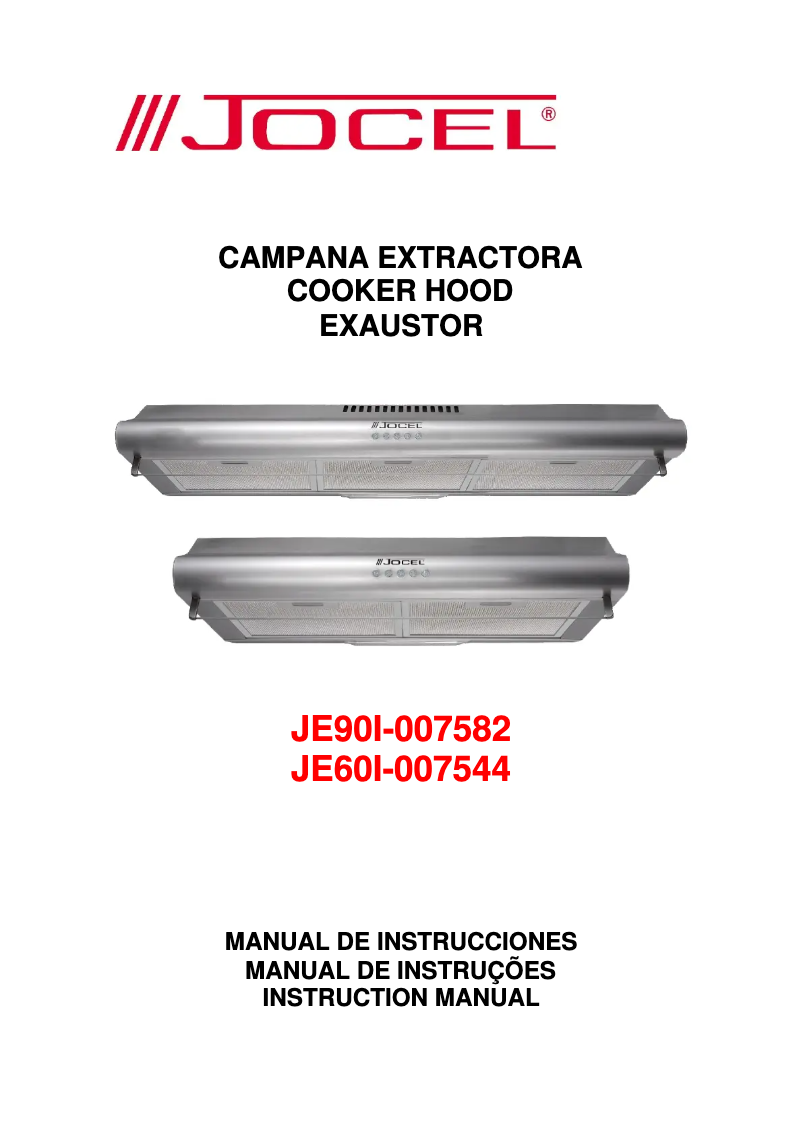 Page 1 de la notice Manuel utilisateur Jocel JE90I-007582
