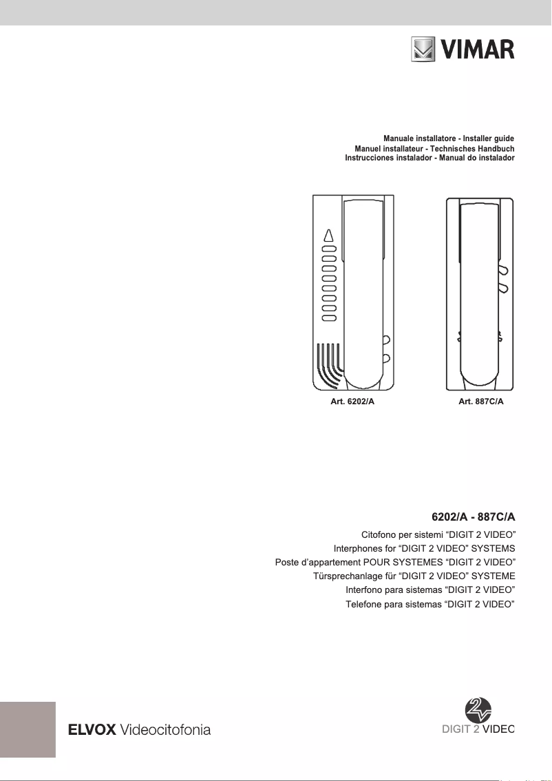 Image de la première page du manuel de l'appareil ELVOX R884