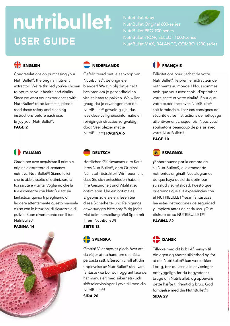 Image de la première page du manuel de l'appareil Select