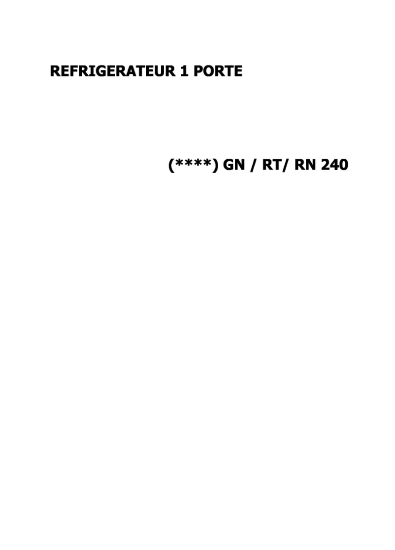Image de la première page du manuel de l'appareil ARS240A+