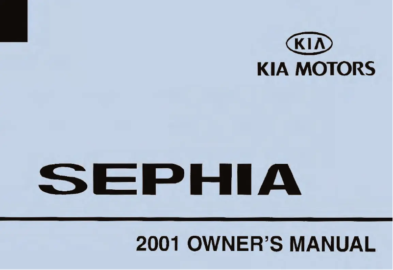 Página 1 del manual Manual de usuario Kia Sephia (2001)