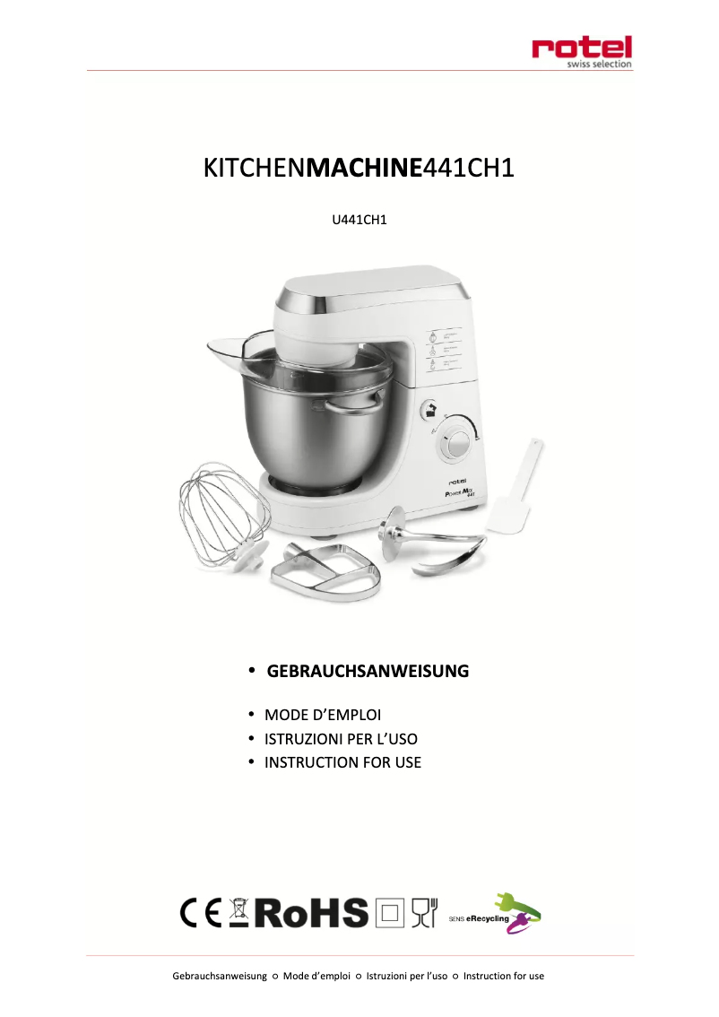 Image de la première page du manuel de l'appareil U441CH1