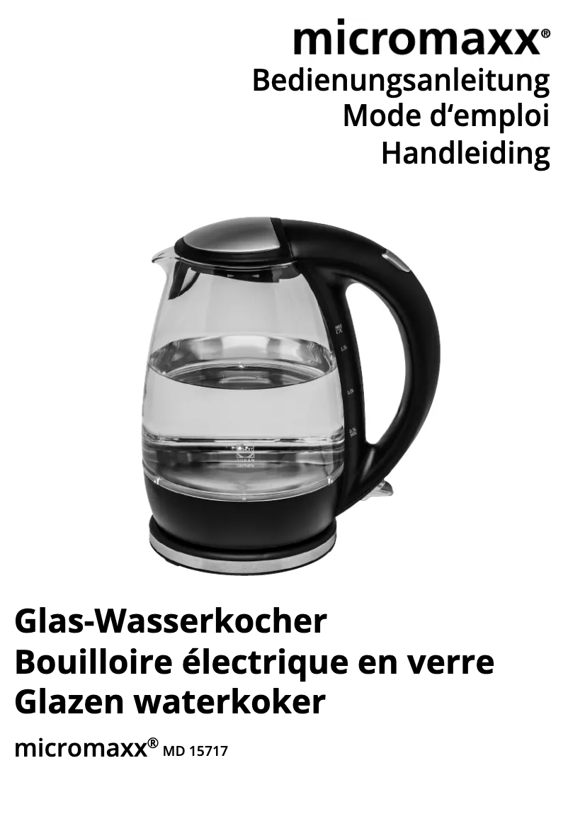 Image de la première page du manuel de l'appareil MD 15717