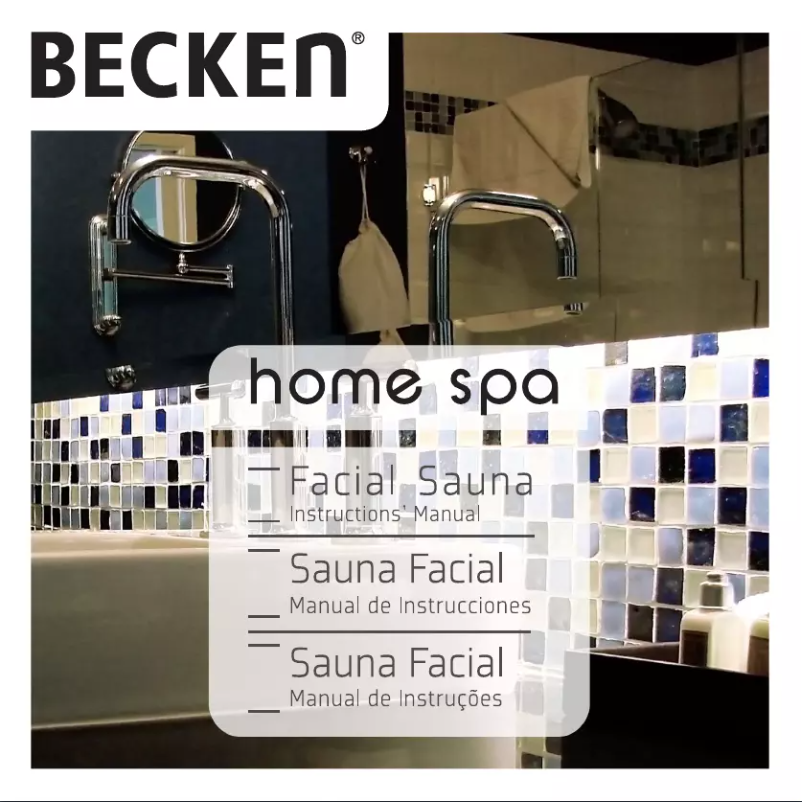 Page 1 de la notice Manuel utilisateur Becken Home Spa