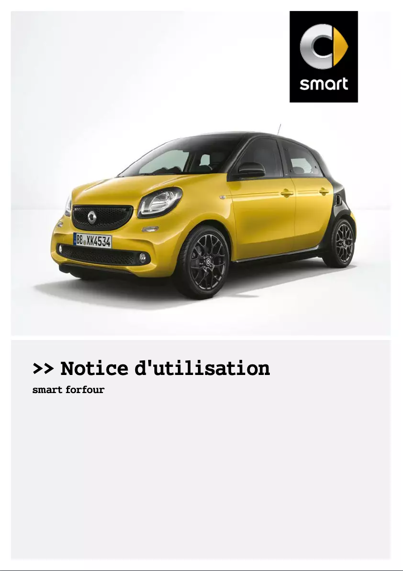 Page 1 de la notice Manuel utilisateur Smart Forfour (2015)