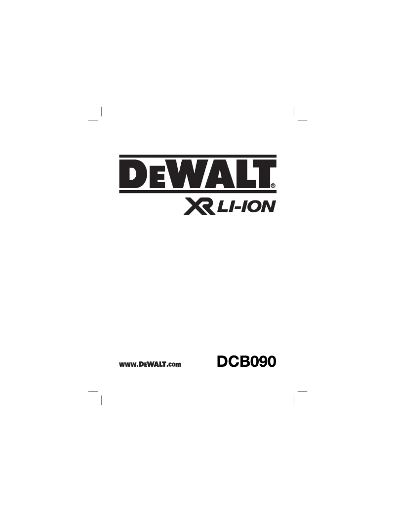 Page 1 de la notice Manuel utilisateur DeWalt DCB090