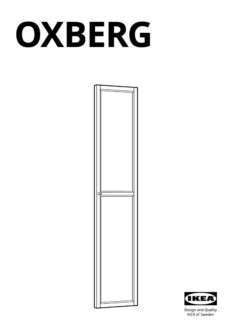 Page 1 de la notice Manuel utilisateur Ikea OXBERG 005.624.20