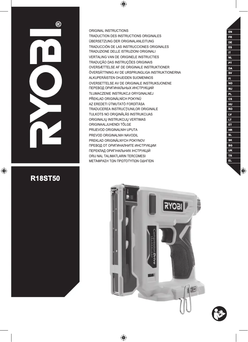 Page 1 de la notice Manuel utilisateur RYOBI One+ R18ST50