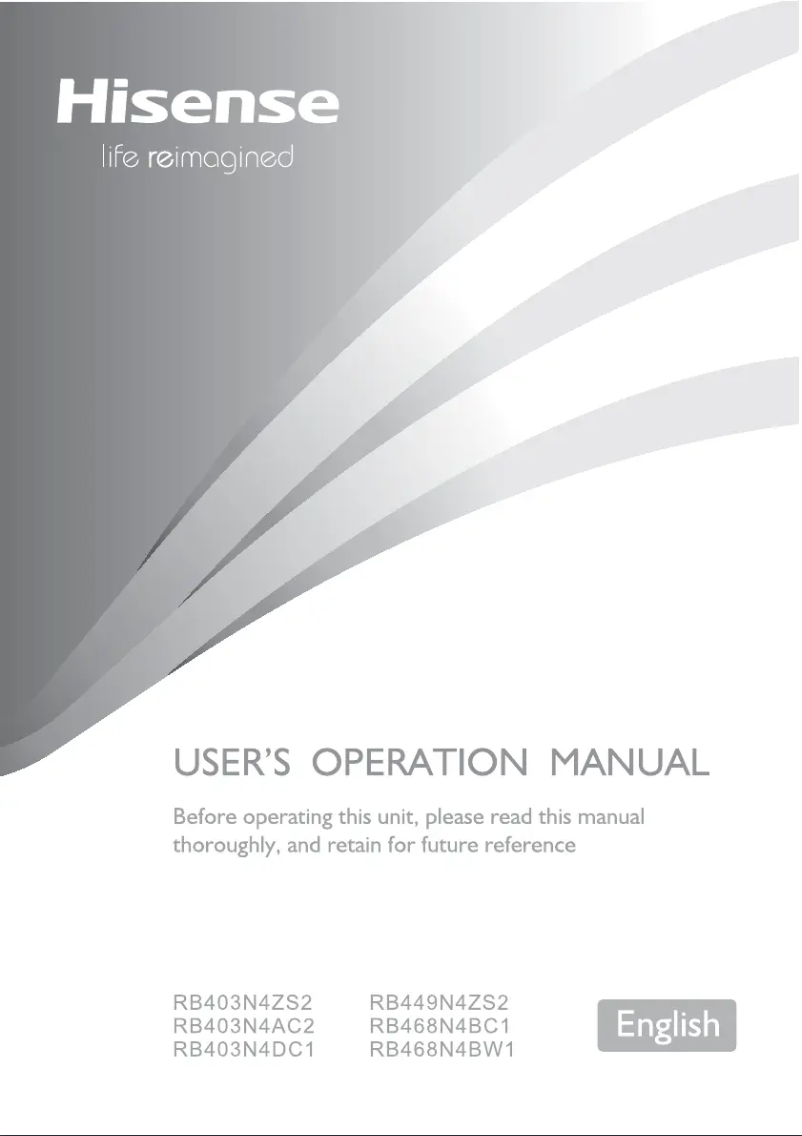 Page n°1 - Manuel utilisateur Hisense RB468N4BW1