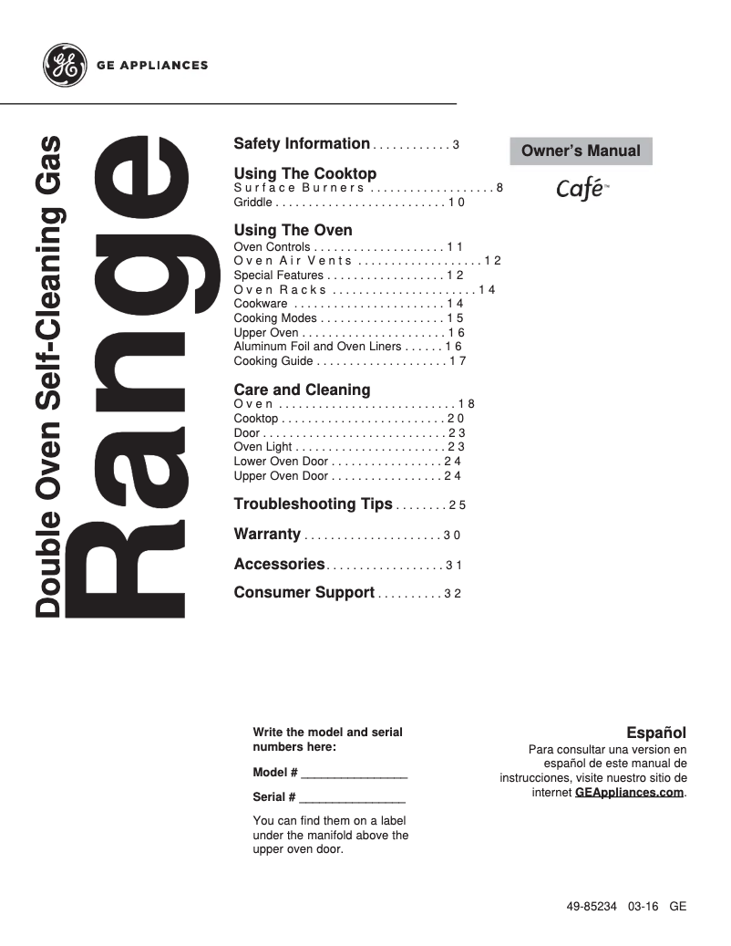 Image de la première page du manuel de l'appareil Cafe CGS990SETSS