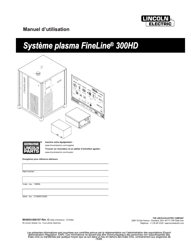 Page 1 de la notice Manuel utilisateur Lincoln Electric Fineline Arc Start Console