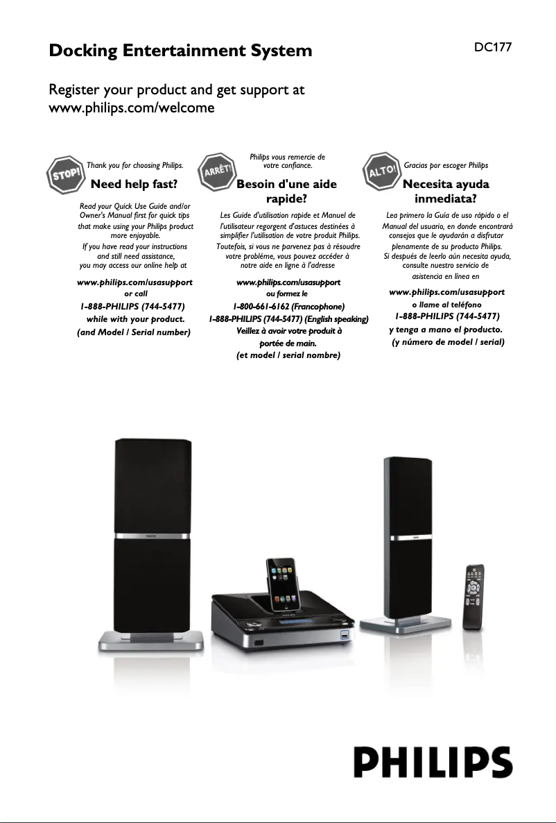 Page n°1 - Manuel utilisateur Philips DC177