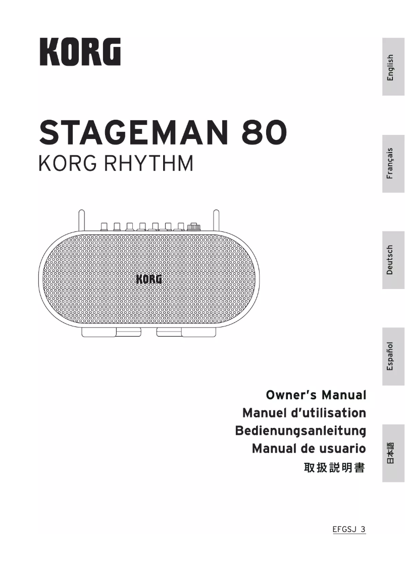 Page n°1 - Manuel utilisateur Korg STAGEMAN 80