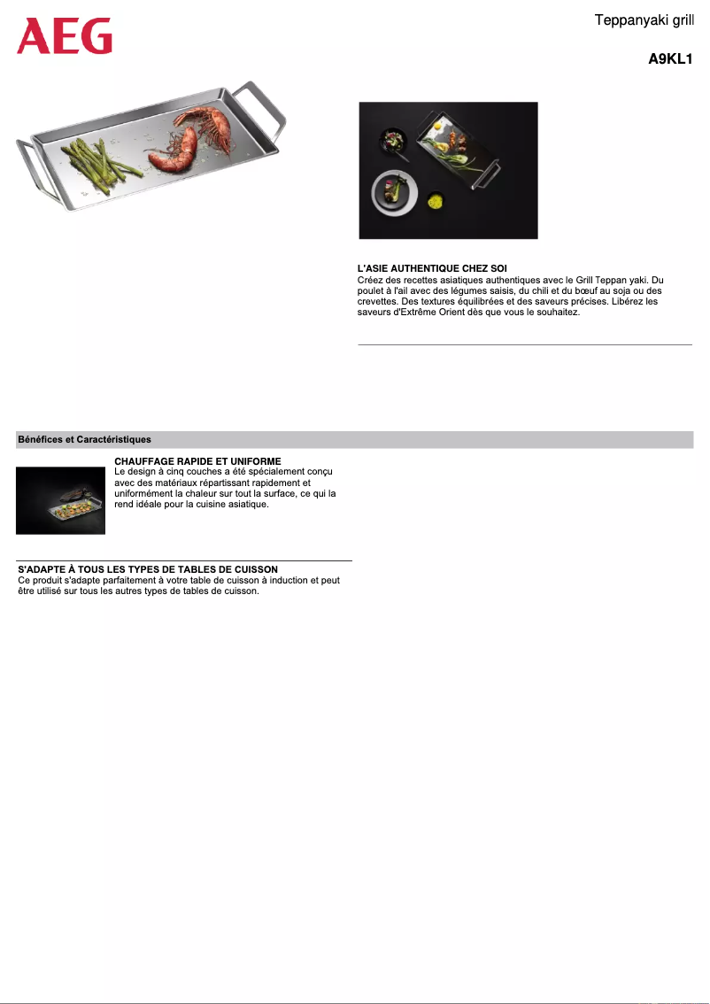Página 1 del manual Ficha técnica AEG A9KL1