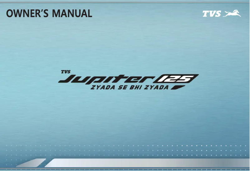 Page 1 de la notice Manuel utilisateur TVS Jupiter 125