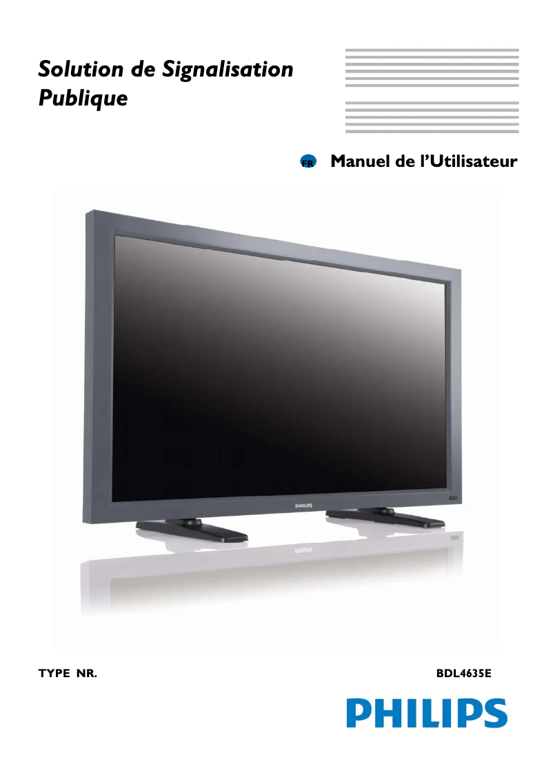 Page n°1 - Manuel utilisateur Philips BDL4635E