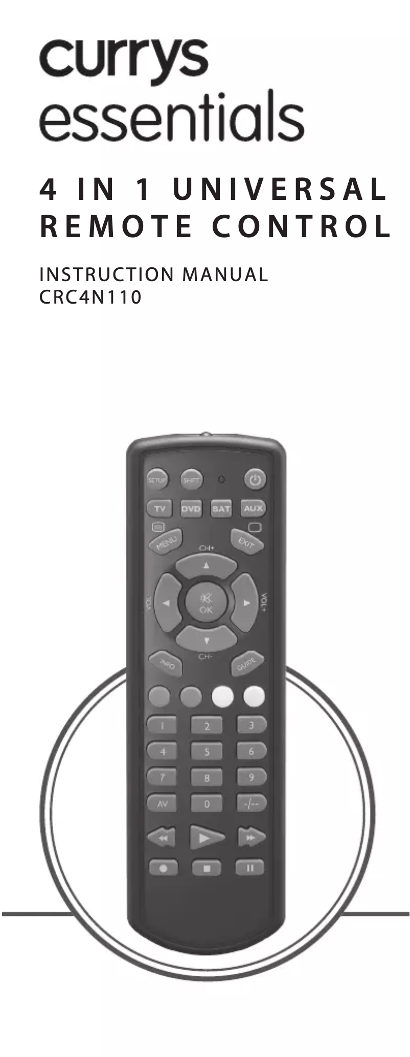 Page n°1 - Manuel utilisateur Currys Essentials CRC4N110