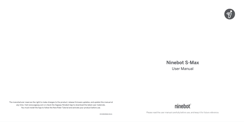 Page 1 de la notice Manuel utilisateur Segway Ninebot S-Max