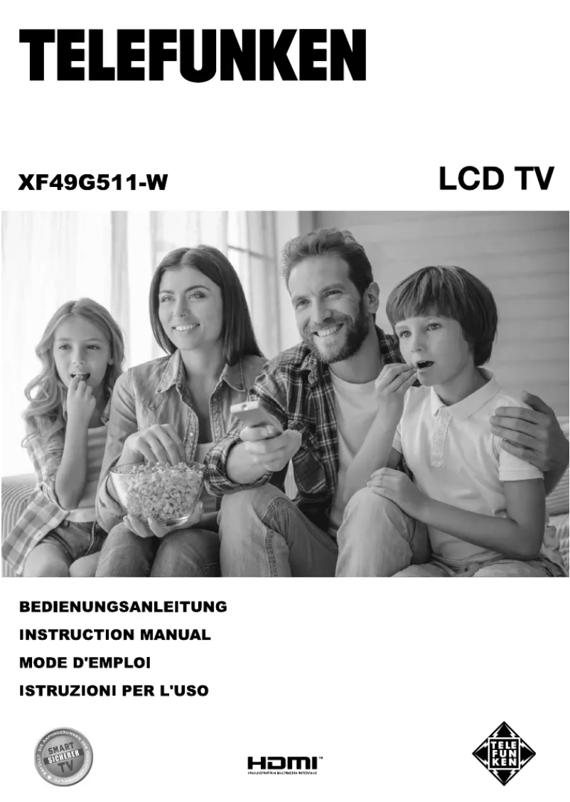 Page 1 de la notice Manuel utilisateur Telefunken XF49G511-W