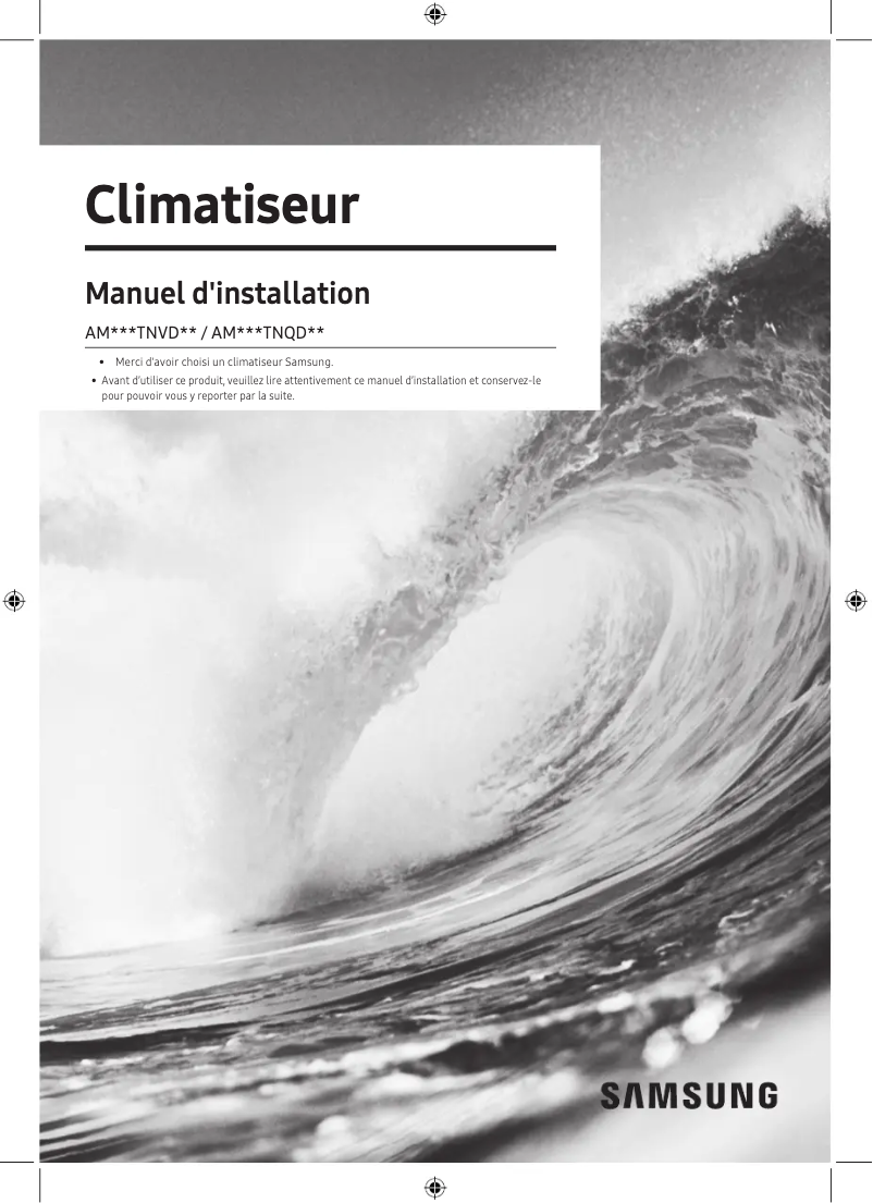 Page 1 de la notice Guide d'installation Samsung AM036TNQDKH