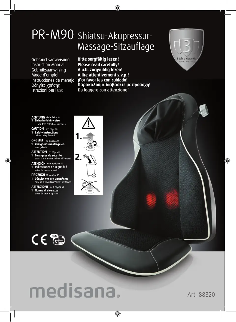 Image de la première page du manuel de l'appareil PR-M90