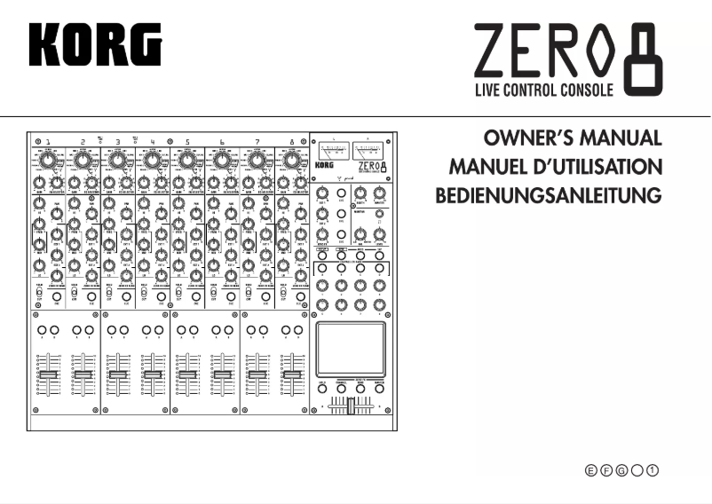 Page n°1 - Manuel utilisateur Korg ZERO8