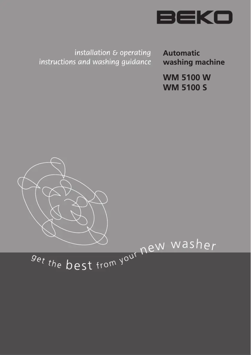Page 1 de la notice Manuel utilisateur Beko WM 5100 S