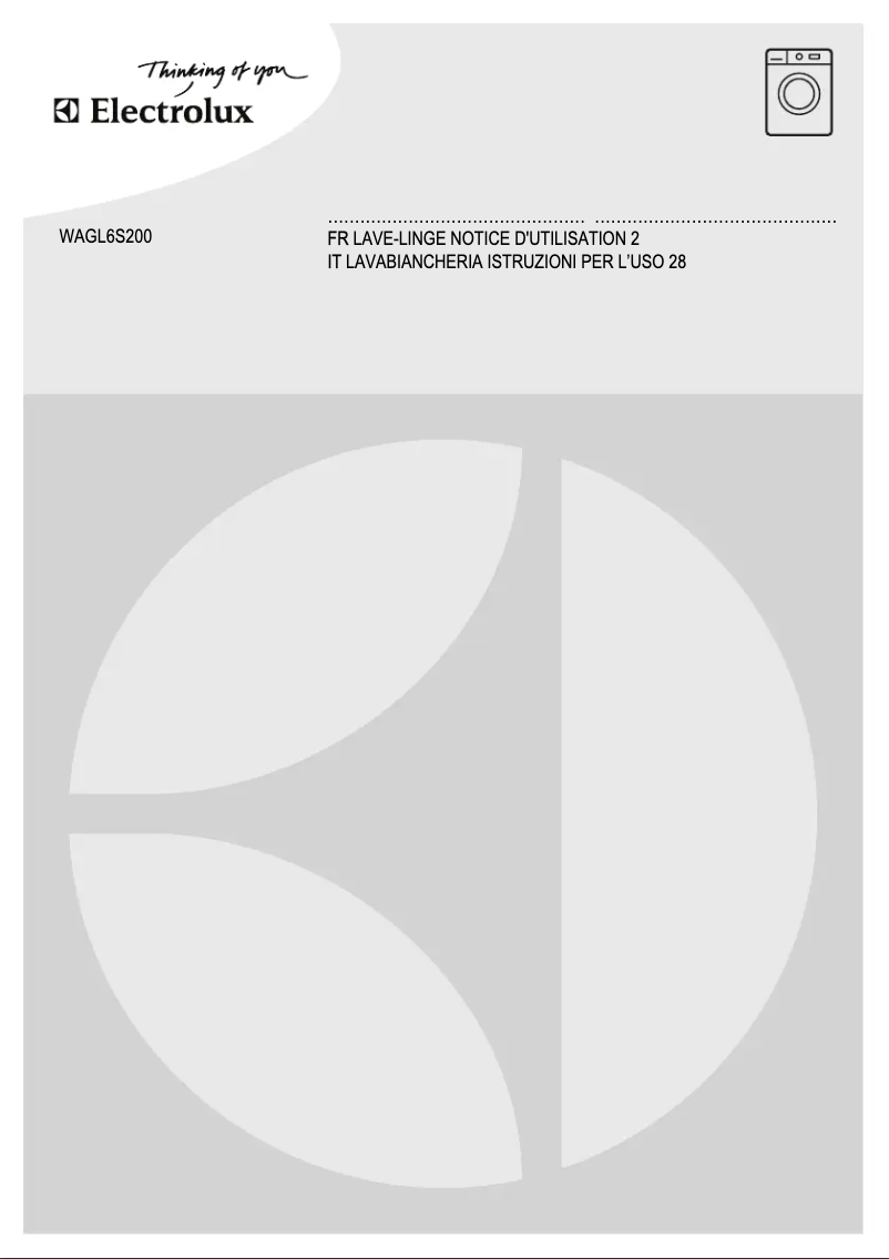 Page n°1 - Manuel utilisateur Electrolux WAGL6S200