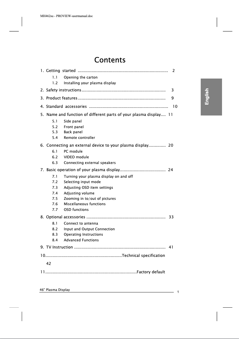 Image de la première page du manuel de l'appareil MH-422HUB