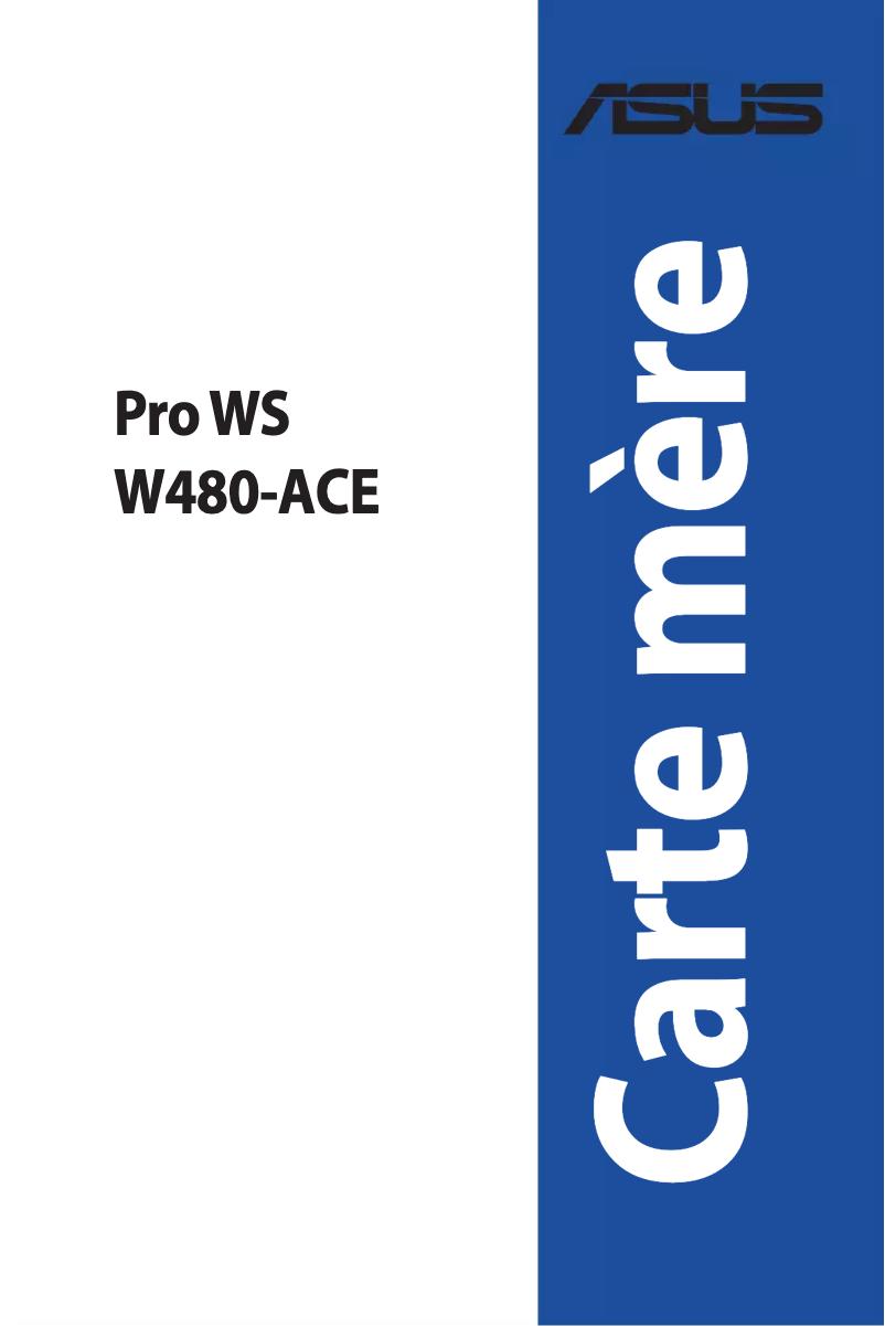 Page 1 de la notice Manuel utilisateur Asus Pro WS W480-ACE