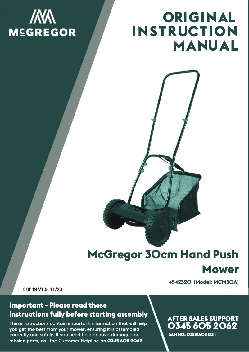 Página 1 del manual Manual de usuario McGregor GT5614