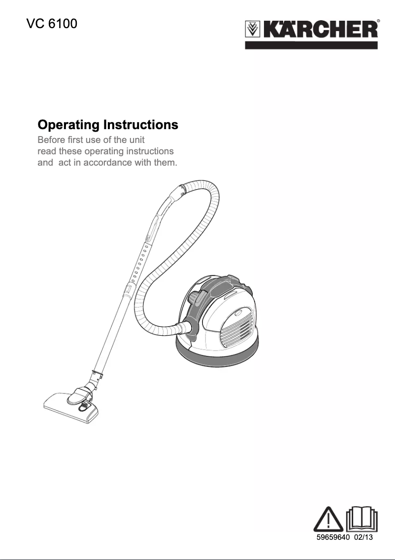 Page n°1 - Manuel utilisateur Kärcher VC 6100