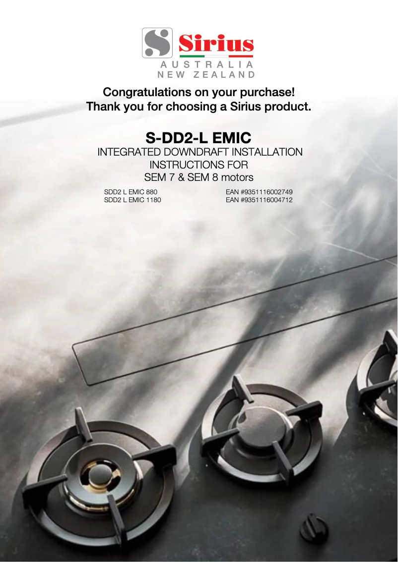 Image de la première page du manuel de l'appareil SDD2LEMIC1180